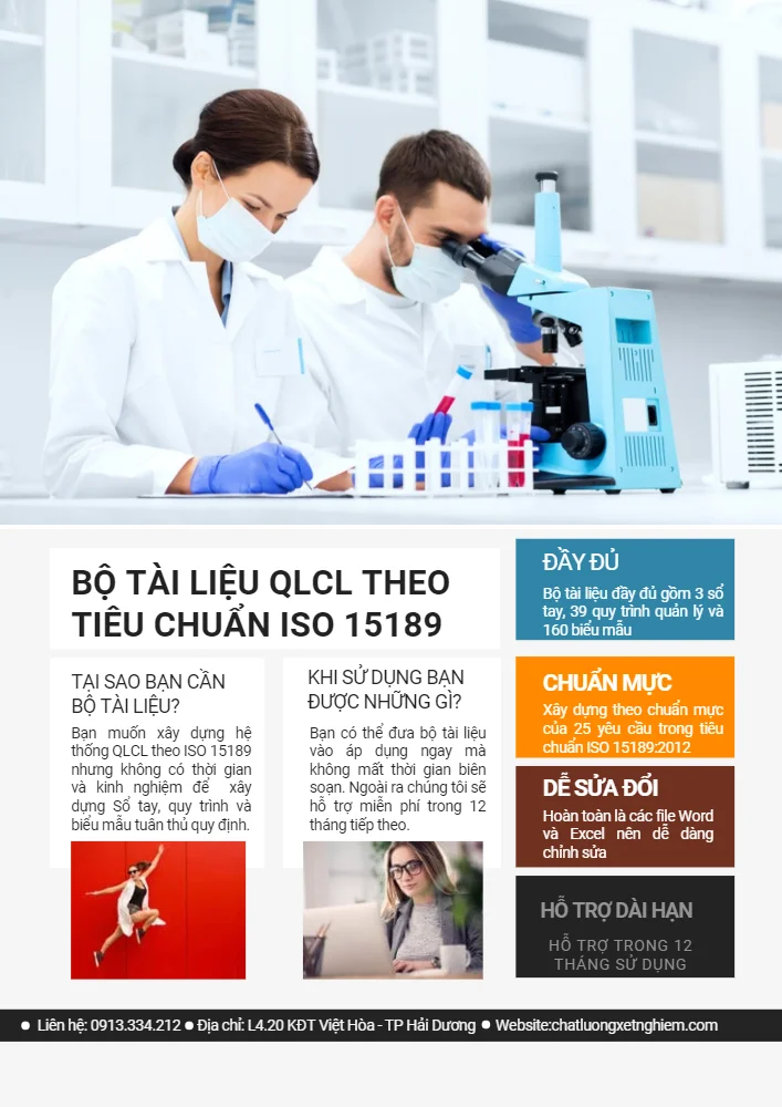 Bộ tài liệu hệ thống QLCL theo tiêu chuẩn ISO 15189:2012