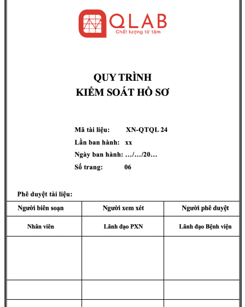 Alternative view of Quy trình kiểm soát hồ sơ theo ISO 15189:2022